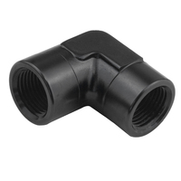 Proflow 90 Degree Coupler Female - Female Elbow 1/2in. NPT, Black