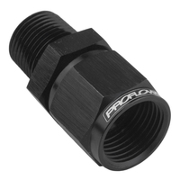 Proflow Female Adaptor -06AN Straight Swivel To 1/4in. NPT, Black