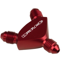 Proflow Fitting Aluminium AN Y-Adaptor -16AN Male To -16AN Male x 2 Red PFE930-16-16R