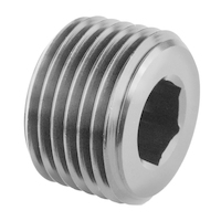 Proflow Fitting Aluminium Socket Plug 1/8in. NPT Stainless PFE932-02S