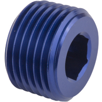 Proflow Fitting Aluminium Socket Plug 1/4in. NPT Blue PFE932-04