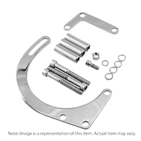 Proflow Alternator Bracket Kit Steel Chrome Front Mount Short Or Long Water Pump For Chevrolet Small Block PFEAB327350