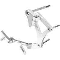 Proflow Alternator Bracket Kit Aluminium For Ford V8 Cleveland 302 351C Drivers Side Mid Mount Silver PFEABCLEV01