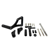 Proflow Alternator Bracket Kit Aluminium For Ford V8 Cleveland 302 351C Drivers Side Mid Mount Black PFEABCLEV01BK