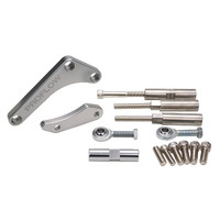 Proflow Alternator Bracket For Chevrolet Small Block Drivers Side Long Water Pump Mid Mount Silver PFEABSBC01