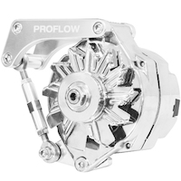 Proflow Alternator Bracket For Chevrolet Small Block Passenger Side Short Water Pump Low Mount Silver PFEABSBC02
