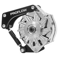 Proflow Alternator Bracket For Chevrolet Small Block Passenger Side Short water pump Low Mount Black PFEABSBC02BK