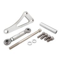 Proflow Alternator Bracket For Chevrolet Small Block Drivers Side Long Water Pump Top Mount Silver Anodised PFEABSBC03