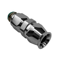 Proflow Hose End Air Conditioning 304 Stainless Straight Female O-Ring Pilot -06 Chrome PFEAC101-06