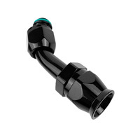 Proflow Hose End Air Conditioning 304 Stainless 45 Degree Female O-Ring Pilot -06 Black PFEAC102-06BK