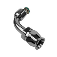 Proflow Hose End Air Conditioning 304 Stainless 90 Degree Female O-Ring Pilot -08 Chrome PFEAC103-08