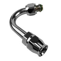 Proflow Hose End Air Conditioning 304 Stainless 135 Degree Female O-Ring Pilot -10 Chrome PFEAC105-10