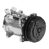 Proflow Air Conditioning Compressor, Sanden 508, Aluminium, Polished, V Pulley, Each