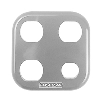 Proflow Bulkhead Aluminium Plates 4 Port Square, Polished