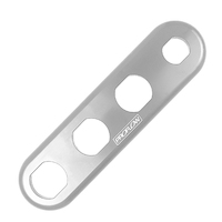 Proflow Bulkhead Aluminium Plates 4 Port Inline, Polished