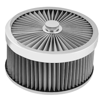 Proflow Air Filter Assembly Flow Top Round Stainless Steel 9in. x 5in. Suit 5-1/8in. Flat Base