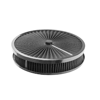 Proflow Air Filter Assembly Flow Top Round Black 14in. x 3in. Suit 5-1/8in. Neck Recessed Base