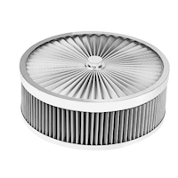 Proflow Air Filter Assembly Flow Top Round Stainless Steel 14in. x 5in. Suit 5-1/8in. Neck Recessed Base