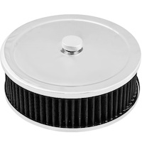 Proflow Air Filter Assembly Round 14in. x 2.5in, Chrome, Flat Base,