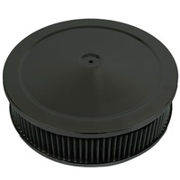 Proflow Air Filter Assembly Round 14in. x 2.5in, Black