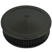 Proflow Air Filter Assembly Round 14in. x 2.5in. Black PFEAF-6350063BKK