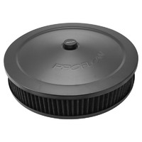 Proflow Air Filter Assembly for Holley EFI Sniper Series, Round, 14'' x 3'', Recessed Base, Black, Kit