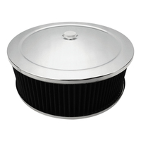 Proflow Air Filter Assembly Round 14in. x 5in, Chrome, Recessed Base, Each