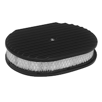 Proflow Air Filter Assembly, Aluminium Black, Fins Oval 12 x 2, Kit