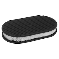 Proflow Air Filter Assembly, Aluminium Black, Fins Oval 15 x 2 x 8", Kit