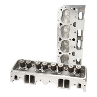 Proflow Cylinder Heads SuperMax 210 CNC SB Chev Aluminum Assembled Studs & G/Plates 64cc Chamber Angle Plug 210cc Intake Runner 600HP Pair