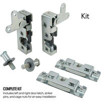 Proflow Universal Slim-Line Bear Jaw Car door Latch kit Zinc Plated two Stage Latch Kit PFEBJ-1