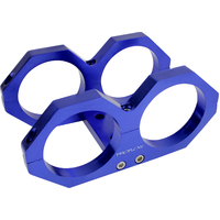 Proflow Fuel Pump Dual Mount Billet Aluminium 044 Bosch Bracket, Blue