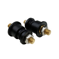 Proflow Electrical Bulkhead Connectors, Terminals, HDPE, Black, Pair
