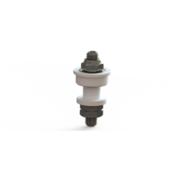 Proflow Electrical Bulkhead Connectors, Stainless Steel, PTFE, 25A Max, Pair