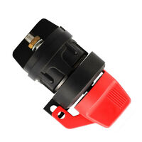 Proflow Battery Disconnect Switch round On-Off Plastic Red/Black Marine Style with lock hole Single Battery 12V 300Amp  PFEBT-047