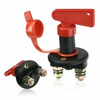 Proflow Master Battery Isolator Switch 2 Position On-Off Detachable Key Cap 12v 200Amp PFEBT-103