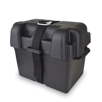 Proflow Universal Battery Box Plastic External Size 440L x 245W x 270H Suit Camping Boating Cars Large Battery  PFEBT-221