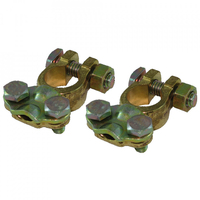 Proflow Battery Terminals Top-Mount Brass Pair PFEBT-320