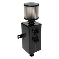 Proflow Oil Breather 1 Lt Tank Catch Can Square Aluminium Black Filtered Breather Universal Each PFECC1-BK
