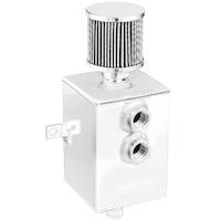 Proflow Oil Breather 1 Lt Tank Catch Can Square Aluminium Polished Filtered Breather Universal Each PFECC1-P