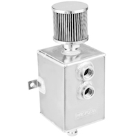 Proflow Oil Breather 2 Lt Tank Catch Can Square Aluminium Natural Filtered Breather Universal Each PFECC2