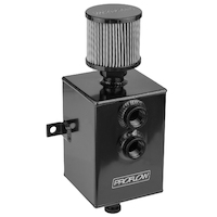Proflow Oil Breather 3 Lt Tank Catch Can Square Aluminium Black Filtered Breather Universal Each PFECC3-BK