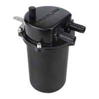 Proflow Billet Aluminium Catch Can Kit Baffled Black Anodized Recirculating -08AN Universal PFECCT-500BK