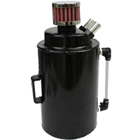 Proflow Oil Breather Catch Tank 2L w/Breather Black PFECCT2BK