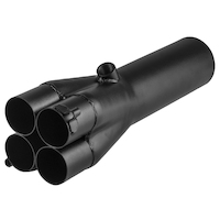 Proflow Exhaust Collector Slip On Steel Header 12in. x 2-1/8in. Primary To 3-1/2in.  PFEEC14762