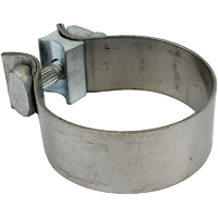 Proflow Exhaust Clamp Band Clamp 3.50 in. Diameter 430 Stainless Steel Natural Each PFEECL35
