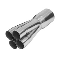 Proflow Exhaust Collector Merge 304 Stainless Steel Slip On 12in. x 1-3/4in. Primary To 3-1/2in.  PFEECS14730SS