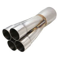 Proflow Exhaust Collector Merge 304 Stainless Steel Slip On 12in. x 1-7/8in. Primary To 3-1/2in.  PFEECS14743SS