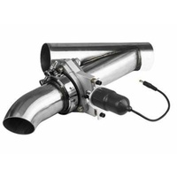 Proflow Single Exhaust Cutouts Electric Aluminium Bolt On 2.25 in. Diameter Stainless Steel Tubing Kit PFEEEC225