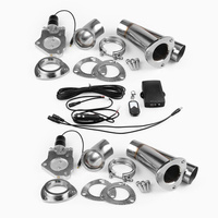 Proflow Dual Exhaust Cutouts Electric Aluminium Bolt On 2.5 in. Diameter Stainless Steel Tubing Kit PFEEEC250-D